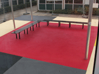 Playground rubber wetpour safety surfacing