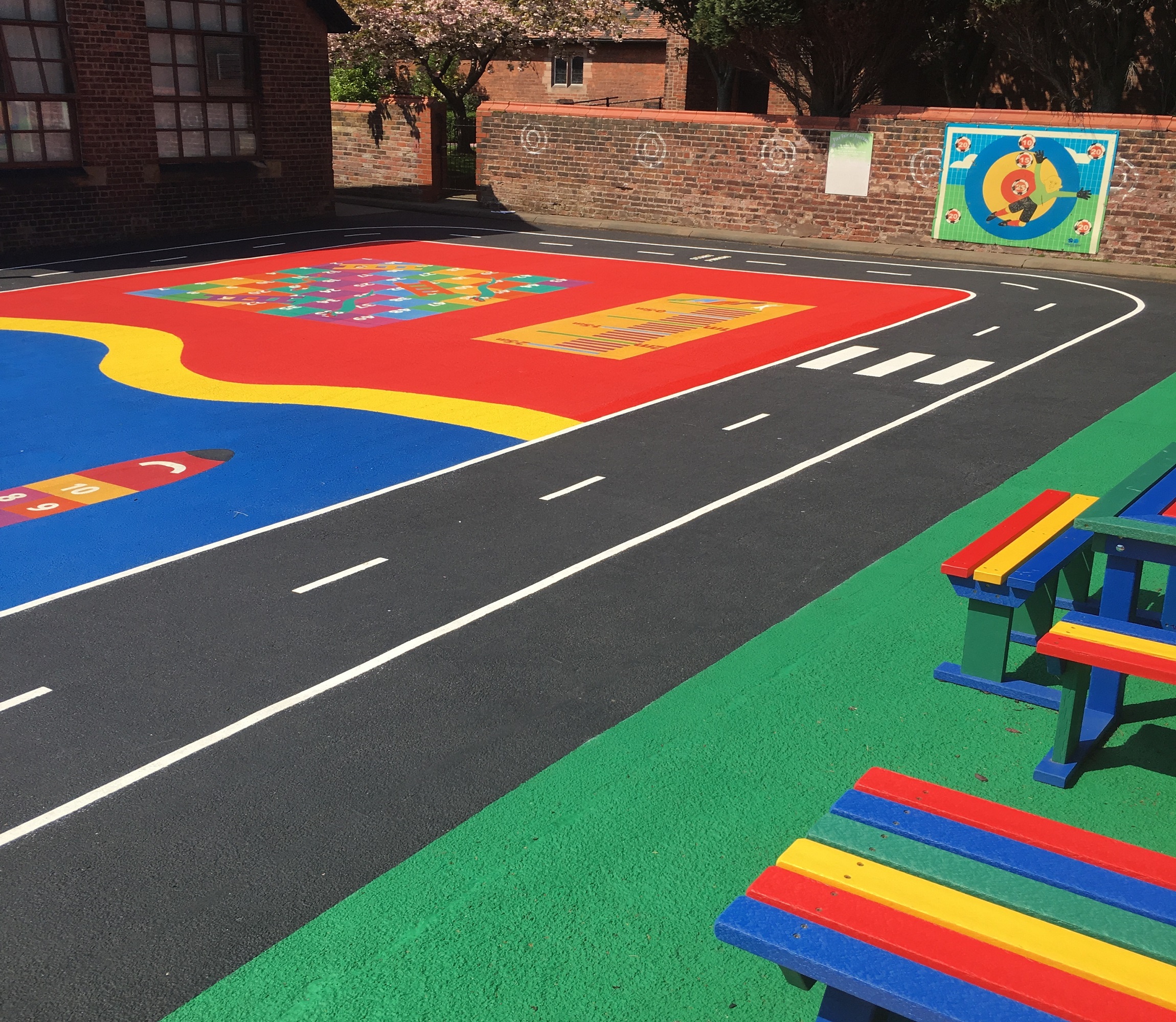 Thermoplastic Playground Line Marking Design Sports and Safety Surfaces