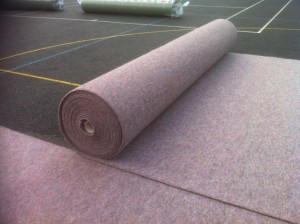 Needlepunch Construction Shockpad Installation