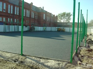 Construction of Polymeric Basketball Court