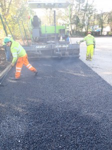 Polymeric MUGA Court Installation of Macadam Base