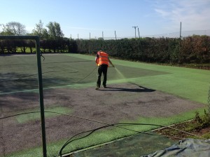 Tennis Court Colour Spraying Application